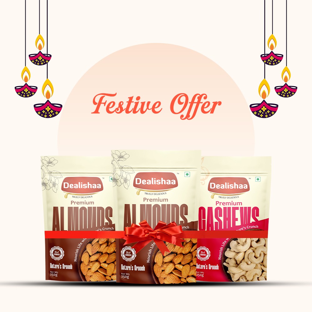 Premium Almond & Cashew Combo – Free Green Raisins