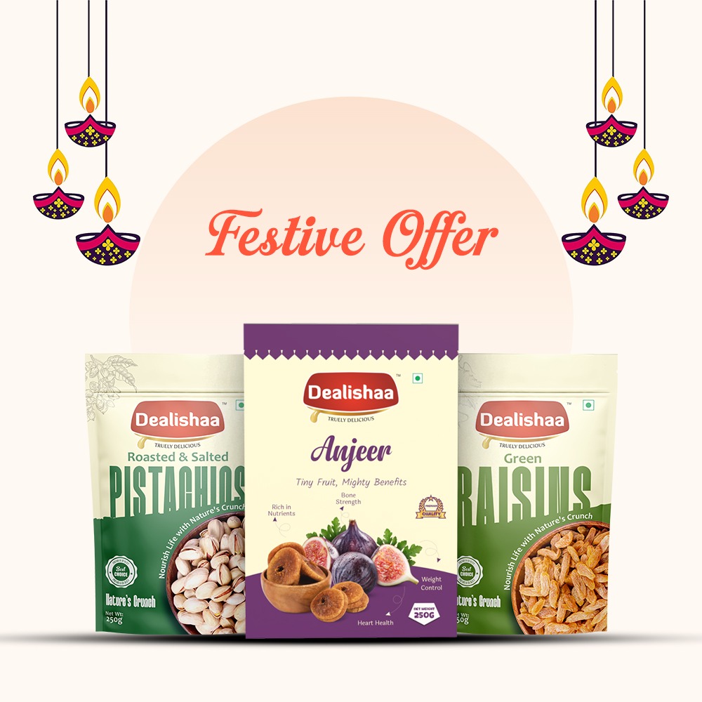Festive Pistachios, Anjeer & Raisins Combo