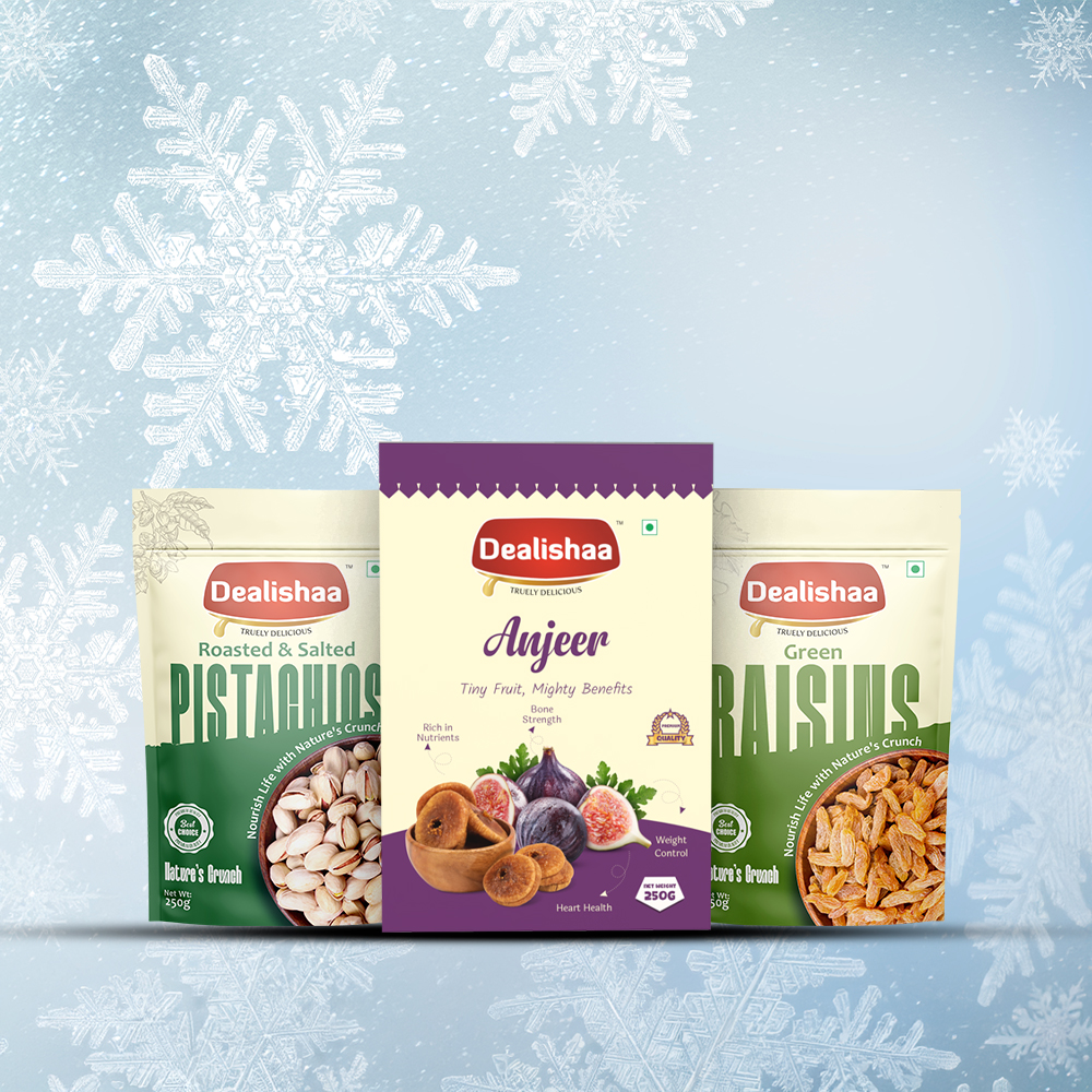 Festive Pistachios, Anjeer & Raisins Combo