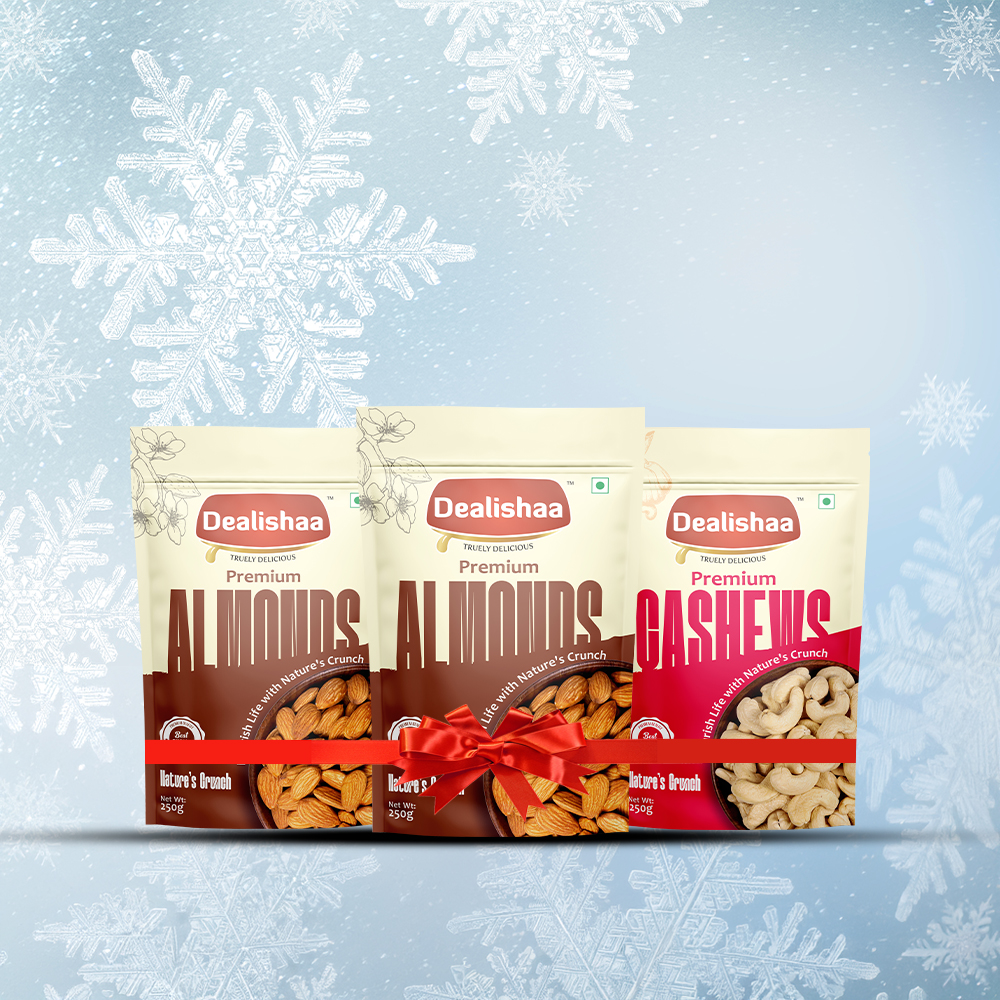 Premium Almond & Cashew Combo – Free Green Raisins